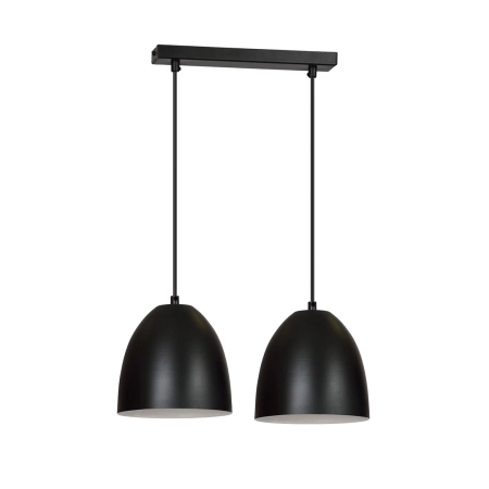 Klasyczna lampa wisząca z dwoma czarnymi kloszami 391/2 z serii LENOX