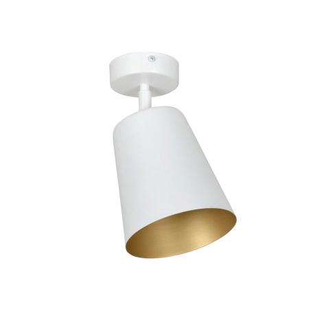 Biało-złoty reflektor z regulacją kąta świecenia 407/1 z serii PRISM