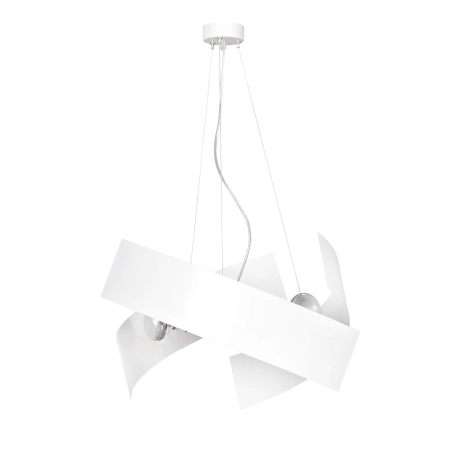 Biała lampa wisząca z oryginalnym kloszem 585/1 z serii MODO