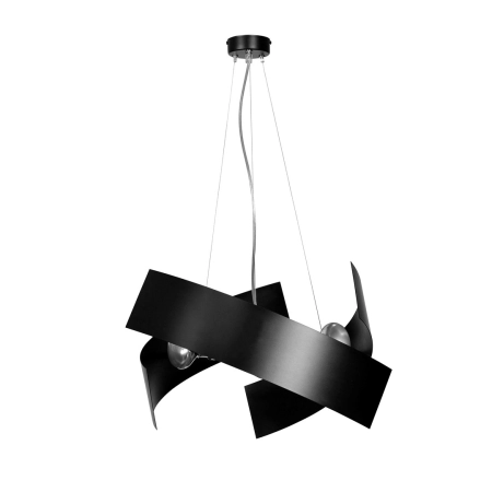 Lampa wisząca w kolorze czarnym z wyszukanym kloszem 585/2 serii MODO