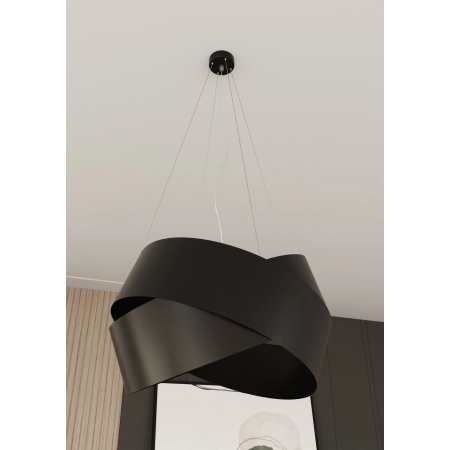 Dekoracyjna czarna lampa wisząca do salonu 512/1 z serii VIENO - 5