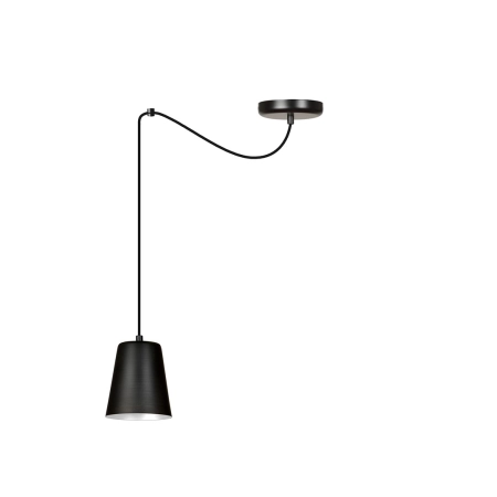 Czarna lampa wisząca z regulacją wysokości 454/1 z serii LINK
