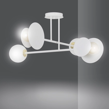Lampa sufitowa w białym kolorze na dwie żarówki 613/4 z serii MINERVA - 2