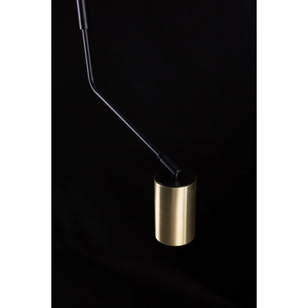 Czarna lampa sufitowa zakończona złotymi tubami 655/4 z serii VERNO - 4
