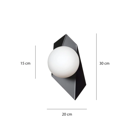 Elegancki czarno biały kinkiet do sypialni 636/K1 z serii DRIFTON - 8