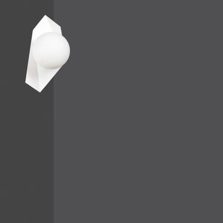 Biały kinkiet w nowoczesnym kształcie z kloszem 637/K1 z serii DRIFTON - 2