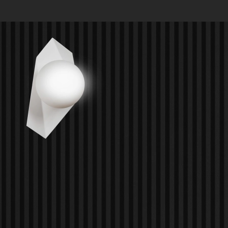 Biały kinkiet w nowoczesnym kształcie z kloszem 637/K1 z serii DRIFTON - 8