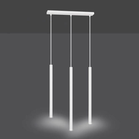 Lampa wisząca z trzema tubami o różnej długości 553/3 z serii SELTER - 3