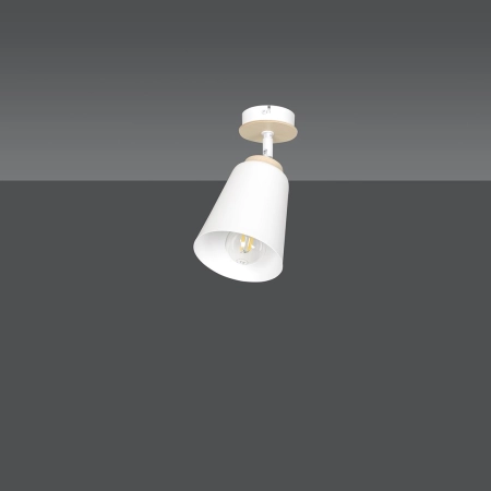 Biała lampa sufitowa z regulacją kąta świecenia 724/1 z serii ATLAS - 2