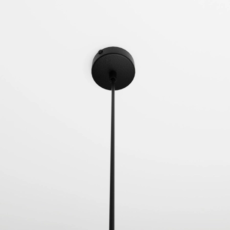 Czarna prosta lampa wisząca na jedną żarówkę 712/1 z serii COSMO - 7