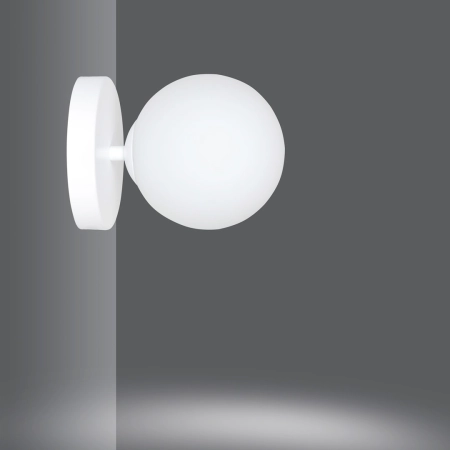 Całkowicie biała lampa ścienna do salonu 1031/K1 z serii KALF - 2
