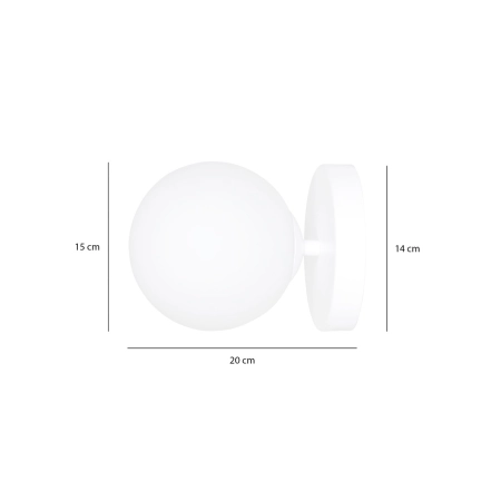 Całkowicie biała lampa ścienna do salonu 1031/K1 z serii KALF - 6
