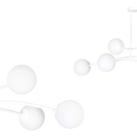 Biała, molekularna lampa sufitowa do salonu 1025/6 z serii HALLDOR - 2
