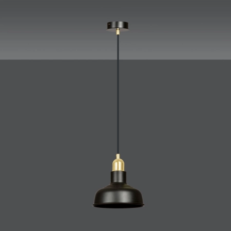 Czarno-złota, loftowa lampa wisząca do kuchni 1042/1 z serii IBOR - 6