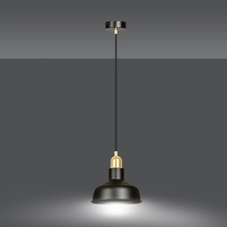 Czarno-złota, loftowa lampa wisząca do kuchni 1042/1 z serii IBOR - 7
