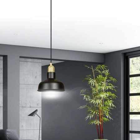 Czarno-złota, loftowa lampa wisząca do kuchni 1042/1 z serii IBOR - 9