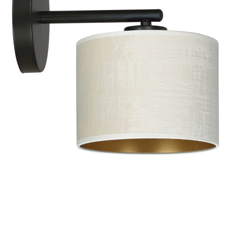 Klasyczna lampa ścienna z biało-złotym abażurem 1052/K1 z serii HILDE - 2