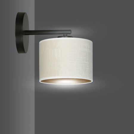 Klasyczna lampa ścienna z biało-złotym abażurem 1052/K1 z serii HILDE - 4
