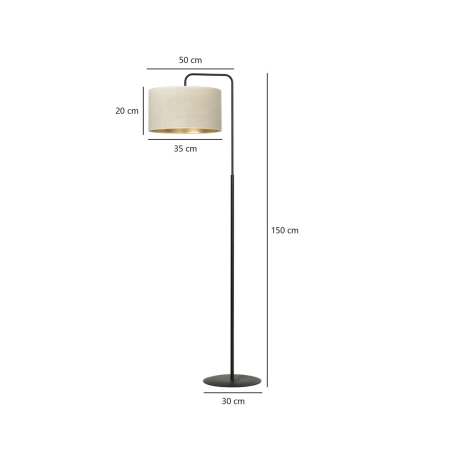 Ponadczasowa lampa podłogowa do salonu 1052/LP1 z serii HILDE - 5