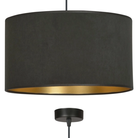 Klasyczna lampa wisząca z czarno-złotym abażurem 1054/1 z serii HILDE - 2