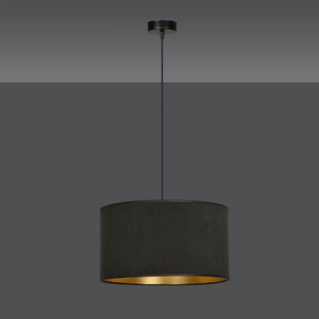 Klasyczna lampa wisząca z czarno-złotym abażurem 1054/1 z serii HILDE - 3