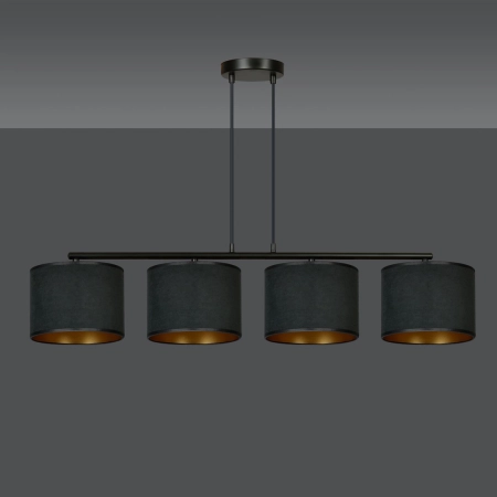 Abażurowy żyrandol do oświetlenia stołu w salonie 1054/4 z serii HILDE - 3