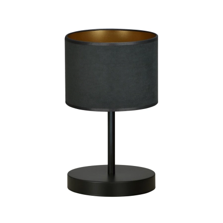 Prosta, czarna lampka stołowa na szafkę nocną 1054/LN1 z serii HILDE