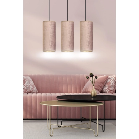 Lampa wisząca z różowymi abażurami 1061/3 z serii BENTE - 8