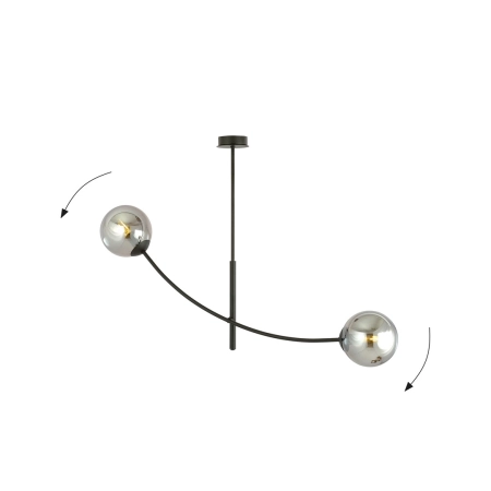 Minimalistyczna lampa z ciemnymi kloszami 1100/2 z serii HUNTER - 3