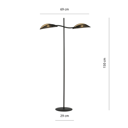 Modernistyczna lampa podłogowa do salonu 1106/LP2 z serii LOTUS - 4