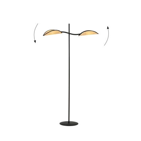 Lampa z abażurami stylizowanymi na liście 1108/LP2 z serii LOTUS - 5