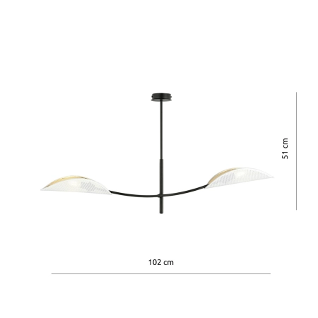 Nowoczesna lampa sufitowa do sypialni 1107/2 z serii LOTUS - 6