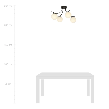 Lampa z nieruchomymi ramionami, do sypialni 1109/4 z serii BOSTON - 8
