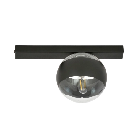 Czarna, pojedyncza lampa sufitowa z kloszem 1123/1 z serii FIT - 2
