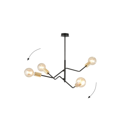Industrialna lampa sufitowa ze złotymi oprawkami 1125/4 z serii BOLT - 3