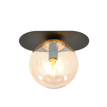 Pojedyncza lampa sufitowa z ciepłym kloszem 1120/1 z serii PLAZA