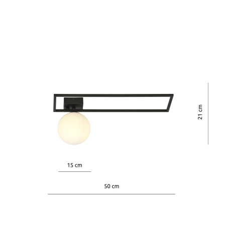 Geometryczna lampa sufitowa z białym kloszem 1130/1B z serii IMAGO - 7