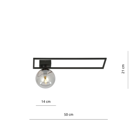 Designerska, pojedyncza lampa plafon 1131/1B z serii IMAGO - 7