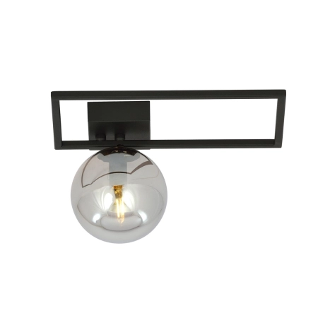 Minimalistyczna, czarna lampa sufitowa z kulą 1131/1D z serii IMAGO
