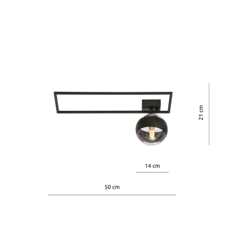 Pojedyncza lampa sufitowa z czarną ramką 1132/1A z serii IMAGO - 8