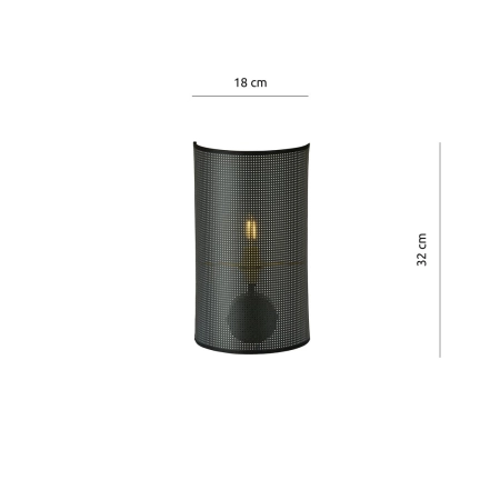 Lampa ścienna typu półplafon, czarny kinkiet 1148/K1 z serii ASTON - 4