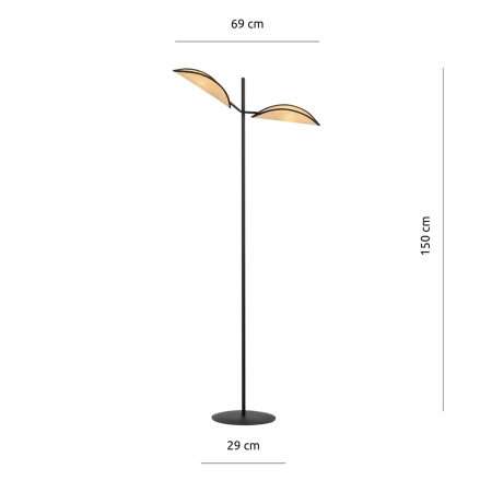 Nietuzinkowa lampa podłogowa do salonu 1160/LP2 z serii VENE - 4