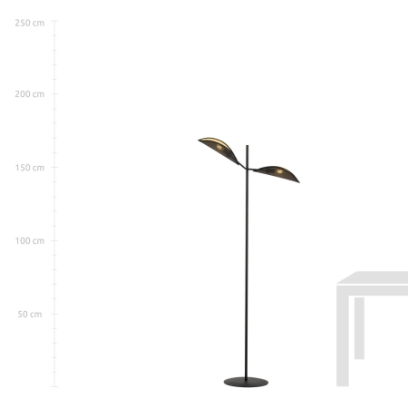 Designerska lampa podłogowa, abażury liście 1158/LP2 z serii VENE - 5