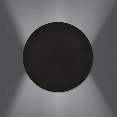 Okrągły kinkiet w kolorze czarnym, do sypialni 1166/2 z serii FORM - 2