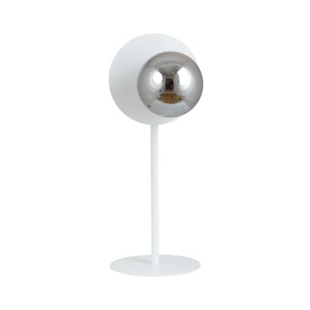 Biała, niesymetryczna lampka stołowa grafitowa 1188/LN z serii OSLO - 2