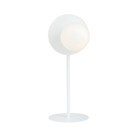 Biała lampa stołowa z białym kloszem - dekoracja 1189/LN z serii OSLO