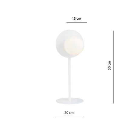 Biała lampa stołowa z białym kloszem - dekoracja 1189/LN z serii OSLO - 4