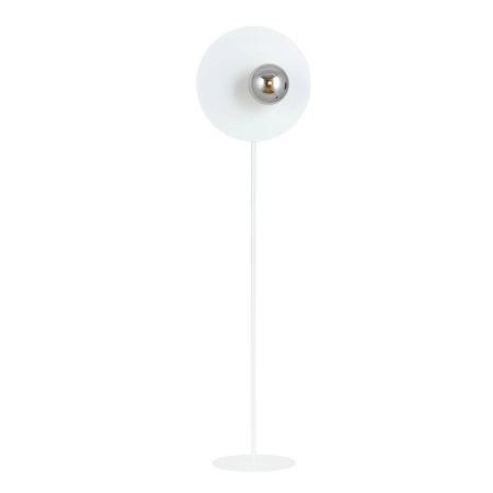 Biała lampa stojąca z grafitowym kloszem 1188/LP z serii OSLO