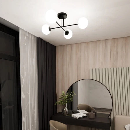 Minimalistyczna lampa sufitowa do sypialni 1232/4 z serii ROMA - 4