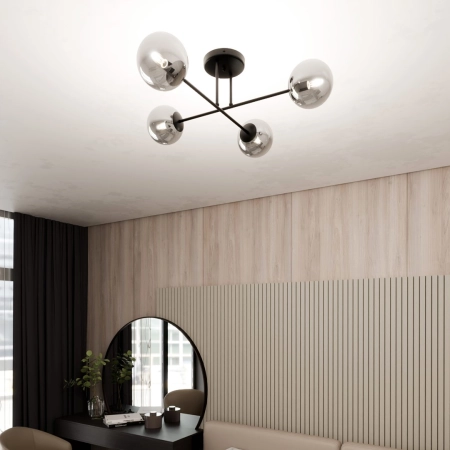 Stylowa lampa sufitowa do loftowego salonu 1245/4 z serii ROMA - 5